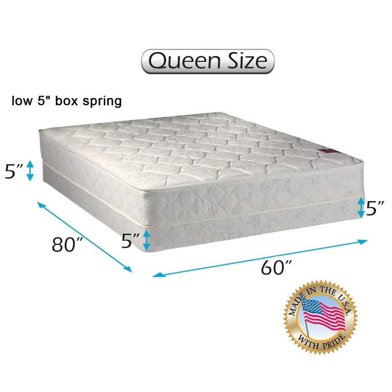 Queen bed 2024 thin box spring