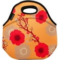 thumbnail image 3 of Wrapables® Insulated Neoprene Lunch Bag, Orange Floral, 3 of 7