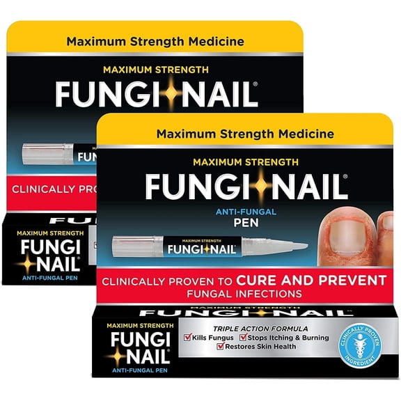 Fungi-Nail Pen Applicator Anti-Fungal Solution, Kills Fungus That Can Lead to Nail & Athlete’s Foot with Tolnaftate & Clinically Proven to Cure and Prevent Fungal Infections | 0.20 Fl Oz (Pack of 2)