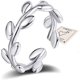 thumbnail image 1 of Ring for Women, Adjustable Open Ring Olive Leaf Band Ring Hypoallergenic Sterling Silver Thumb Ring, 1 of 5