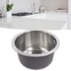 thumbnail image 5 of Fregadero de Cocina Redondo Pequeño, Barra de Acero Inoxidable, Lavabo Redondo con Desagüe de 30cm de Diámetro, 5 of 9