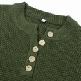 thumbnail image 4 of Vestido tipo suéter de punto con botones Gibobby Otoño Invierno Mujer Verde S, 4 of 5
