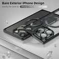 thumbnail image 2 of Silicone Magnetic Bumper Case for iPhone 13 Pro Max - Slim Thin Shockproof Women Girls Cute Phone Case with Magsafe Charging - Magnetic Black, 2 of 7