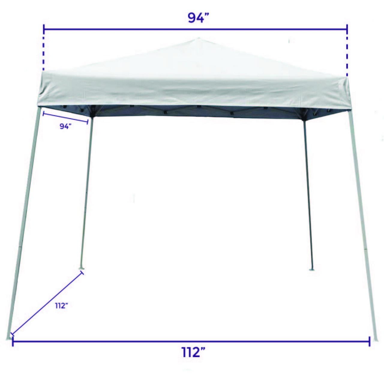 Impact Canopy 10 x 10 Pop Up Canopy Tent, Instant Slant Leg Portable Shade Tent with Carrying Bag, White