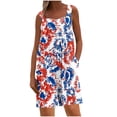 thumbnail image 2 of Pounoo Women's Jumpsuits Square Neck Sleeveless Tribal Geometric Print Casual Overalls Artistic Holiday Loose Wide Leg Rompers Gift, 2 of 5