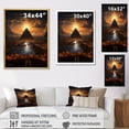 thumbnail image 4 of Designart "Golden Pyramids of Egypt IV" Egypt Floater Framed Canvas Print, 4 of 7