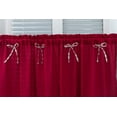 thumbnail image 4 of Curtains Small Windows Short Country Style Vintage Opaque Disc Curtains Short Curtains Curtain Short Curtain Modern Kitchen Checkered Set of 2(Wine Red，130*41）, 4 of 7