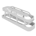 thumbnail image 2 of Distributeur d'Oeufs Roulant 2 Tier Space Saving Automatique Roll Down Porte-Œufs pour Comptoir de Réfrigérateur Gris, 2 of 6