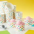 thumbnail image 3 of BLUE PANDA Paper Ice Cream Cups - 50 Count, Rainbow Polka - Disposable for Sundaes & Snacks - Ice Cream Bowls - Party Snack Cups, 3 of 10