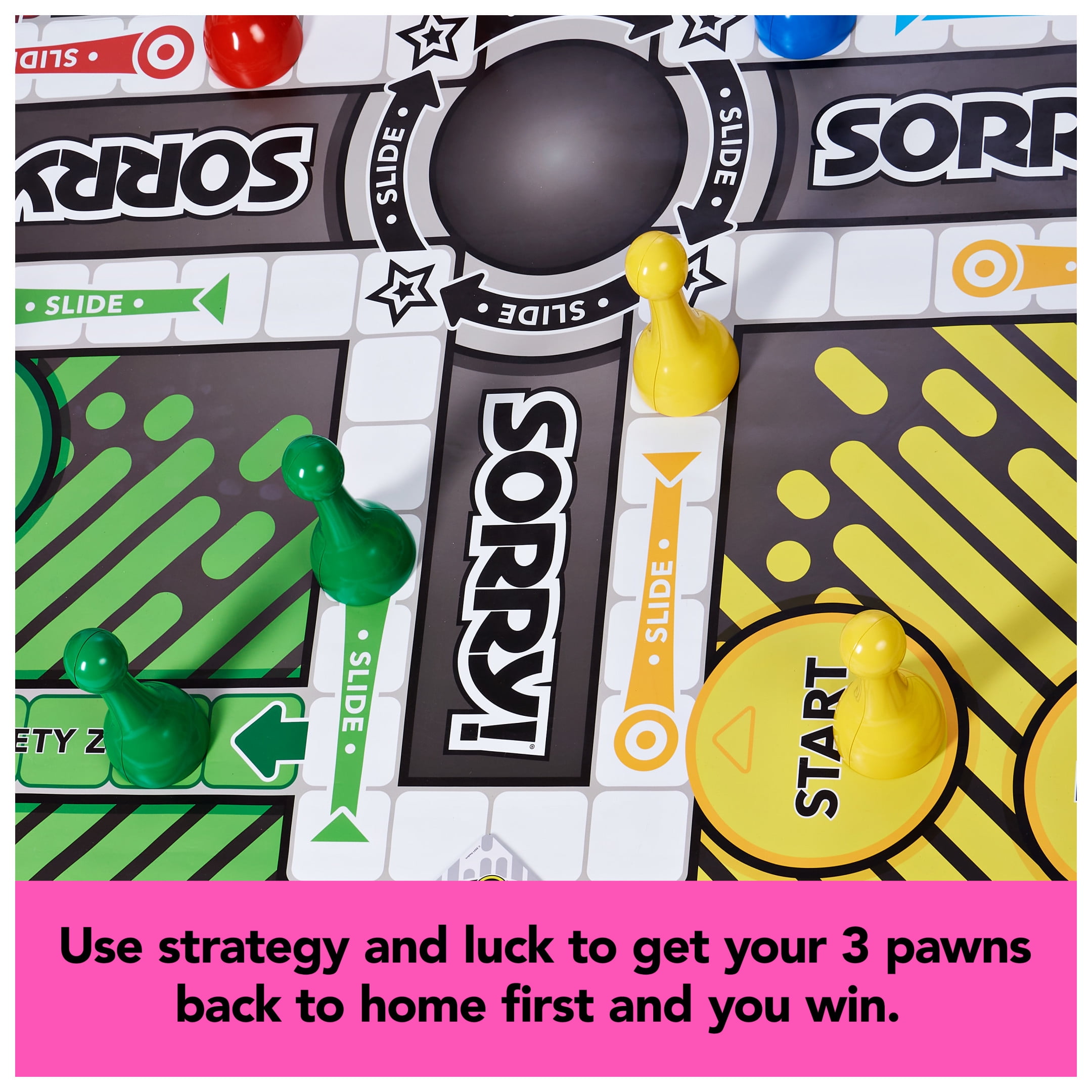 Sorry Board Game, Giant Edition Family Indoor Outdoor, For Kids 6 & Up
