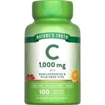 Vitamin C Bioflavonoids & Rose Hips | 1000mg  | 100 Caplets | by Nature's Truth