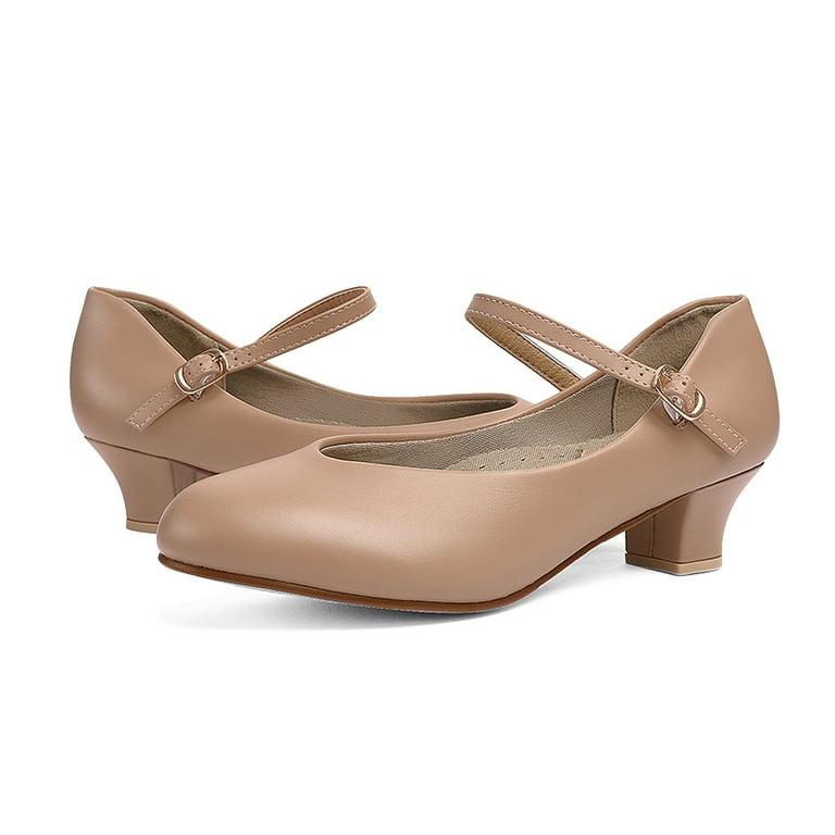 Stelle Women Character Dance Shoes Ankle Strap Heels,Non