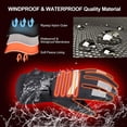 thumbnail image 3 of Heated Gloves, 4000mAh Electric Rechargeable Battery Hand Warmers Winter Warm Touchscreen Gloves Waterproof Windproof Gloves for Outdoor Cycling Skiing Hiking Working Camping, 3 of 8