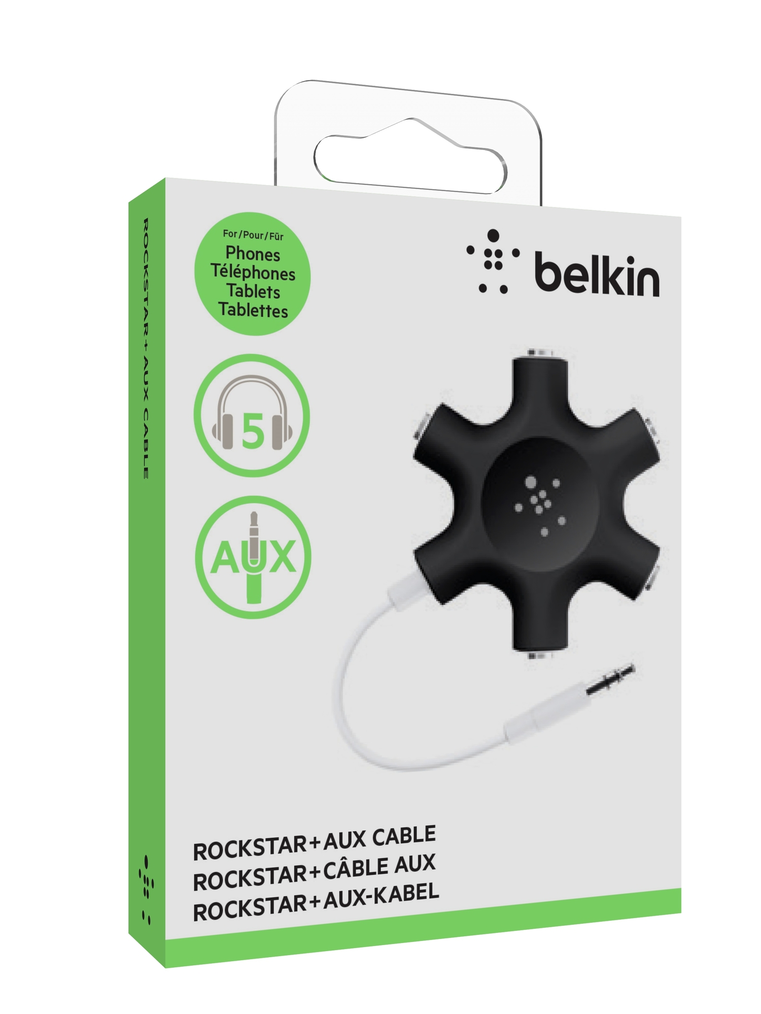 Belkin Rockstar 5-Jack Multi Headphone Audio Splitter - Headphone Splitter Designed To Connect Up To 5 Devices For Classrooms, Audio Mixing & Shared Experiences - For iPhone, iPad & More - image 4 of 5