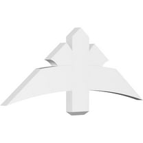 48"W x 18"H x 2"D x 6"F, 9/12 Pitch, Davenport Architectural Grade PVC Gable Bracket
