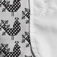 thumbnail image 4 of Bird Microwave Oven Cover, Nature Inspired Russian Folk Pattern with Monochrome Squared Rooster, Water Resistant Organizer with Pockets for Kitchen, 36" x 12", Charcoal Grey and White, by Ambesonne, 4 of 4