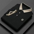 thumbnail image 2 of Men's Ice Silk Business Shirt Anti-Wrinkle Quick-Drying Solid Tee Short Sleeve Lightweight Casual Work Tops, 2 of 5