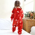 thumbnail image 4 of Hrsba Kids Winter Casual Jumpsuit Rompers, Kids Jumpsuit Girls Boys Flannel Print Rompers Long Sleeve Home Clothes Fall Winter Outfits 0-6 Years, 4 of 5