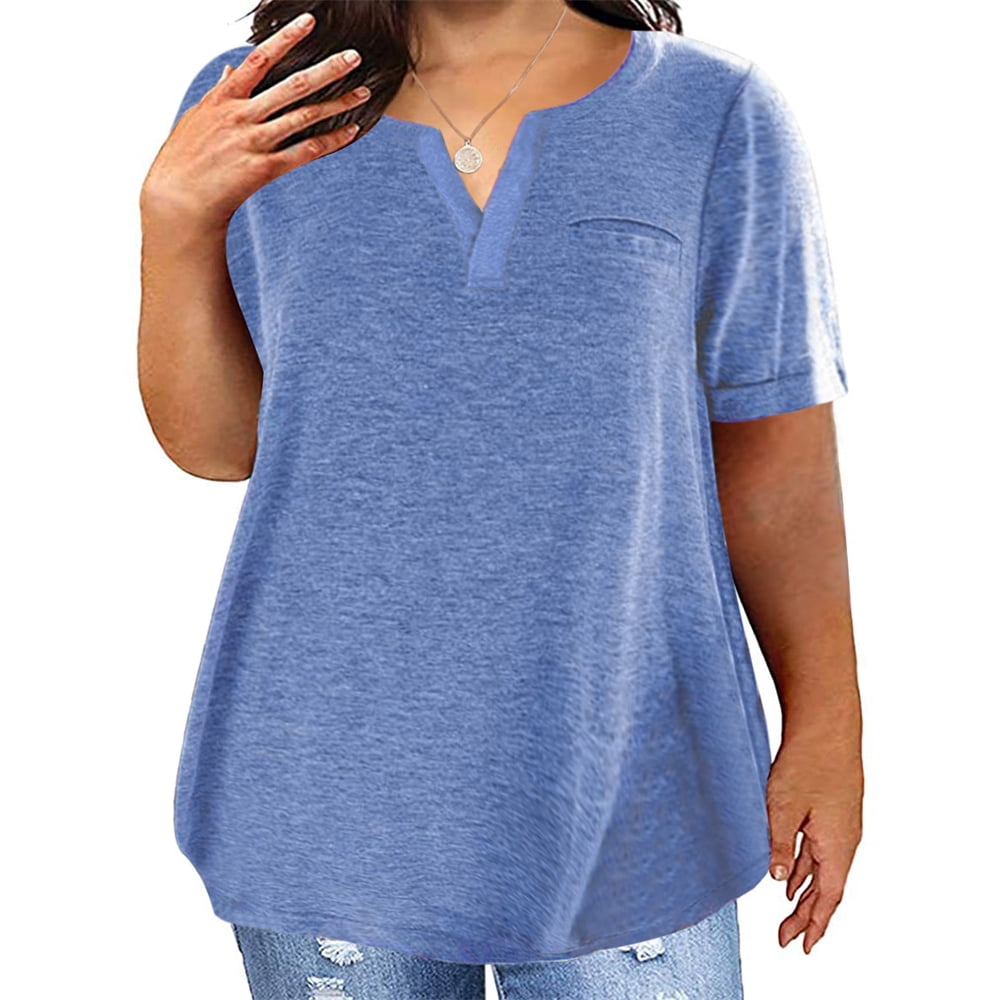 Eurivicy - Women's Plus Size T Shirts Summer Short Sleeve Shirts Casual ...