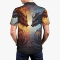 thumbnail image 6 of Cauagu Red And White Beast Print Men's Polo Shirts, Short-Sleeve Polo Shirts for Men Performance Golf Shirt Athletic Casual Collared T-Shirt-4X-Large, 6 of 8