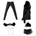 thumbnail image 3 of Kokiya 1/6 Female Figure Clothes Female Jogging Tracksuit Set Fashion Casual Tracksuits Black, 3 of 7