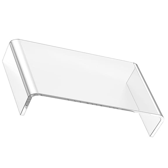 OUNONA Transparent Computer Heightening Stand with Mouse Notebook Storage and Ergonomic Support