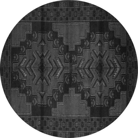 Ahgly Company Indoor Round Persian Gray Traditional Area Rugs, 6' Round