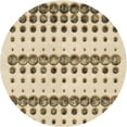 thumbnail image 1 of Ahgly Company Tapis Rond Lavable en Machine Intérieur Transitionnel Blond Doré Or, 4 Pieds Rond, 1 of 7