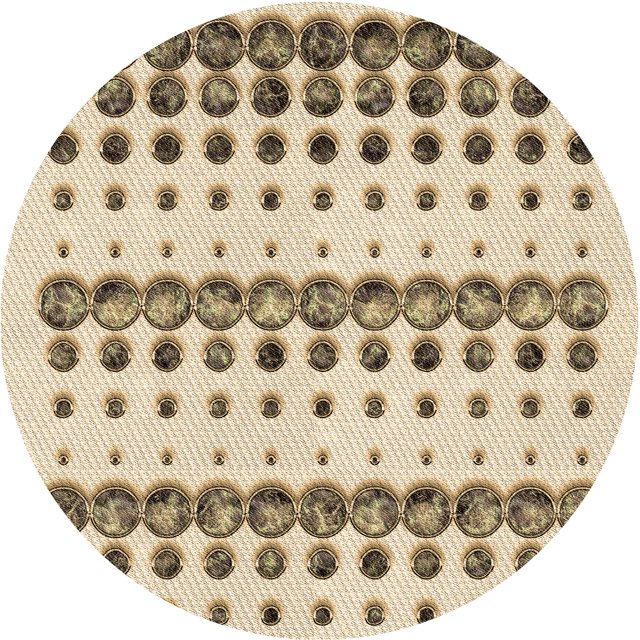 Ahgly Company Tapis Rond Lavable en Machine Intérieur Transitionnel Blond Doré Or, 4 Pieds Rond