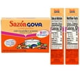 thumbnail image 3 of (2) Sazon Goya Unique Seasoning with Coriander & Annatto 1.41oz(8 Packets Box) with Coriander Garlic Cumin and Annatto Powder Spices for Meat  FishStew Soup Latin Dishes Recipe &CUSTOM Storage Carrier, 3 of 7