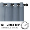 thumbnail image 3 of PrimeBeau Semi Sheer Grommet Privacy Decor Panels, 52" x 108" inch, 2 Panel Set, Denim, 3 of 6