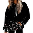thumbnail image 2 of Wowcloth Women's All-Over Print Fleece-Lined Oversized Hoodie - Casual Long Sleeve Drop Shoulder Sweatshirt with Pockets for Everyday Fashion, 2 of 5