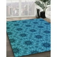 thumbnail image 3 of Ahgly Tapis Rectangulaire Lavable en Machine Intérieur Transitionnel Bleu, 2 Pieds x 5 Pieds, 3 of 7
