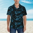thumbnail image 2 of Xecao Spacecraft print Hawaiian shirt - a stylish short-sleeve button-down for men, perfect for casual beach and tropical outings., 2 of 9