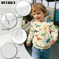 thumbnail image 7 of Xixirimido Cartoon Dinosaurs Beige Print Toddler Girls Sweatshirt Crewneck Pullover Long Sleeve Tops Blouse Graphic Sweater T-Shirt Fall Winter Clothes Ruffle Shoulder, for 5-6Y, 7 of 7