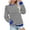 Black, variant on Women's Clothing Womens Tops Ndbuld Ladies' Fashionable Loose Casual Striped Color Blocked Round Neck Long Sleeved Shirt Black M
