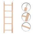 thumbnail image 2 of Escalera para jaula de loros, escalera para pájaros de madera, escalera para morder pájaros, juguete para moler pájaros, escalera para escalar, 2 of 6