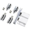 thumbnail image 1 of Double Glass Door Hinges Top & Bottom Rotation Metal Top & Bottom Glass Door Pivots Hinges set for Double door, 1 of 7
