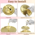 thumbnail image 4 of Unique Bargains 2 Layer Cupcake Stand Holder with Tiered Serving Tray Gold Tone, 4 of 6
