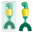 thumbnail image 1 of Cepillo de dientes ZMRZ de silicona en forma de U para niños, amarillo, de 2 a 7 años, 1 of 8