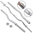 Topeakmart Standard Lifting Barbell Set with Weights for Home Gym and