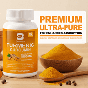 Turmeric Curcumin Capsules,1500mg with Black Pepper High Absorption,Joint Support Herbal Supplement