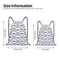 thumbnail image 4 of Easygdp Hipster Mustache Drawstring Backpack, Beach Sackpack, Travel Sackpack Lightweight for Sports, Gym, Travel, Swimming - Medium, 4 of 9