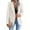 Beige, variant on Women's Elegant Double-Breasted Blazer Jacket Casual Long Sleeve Tweed Coat with Pockets Beige