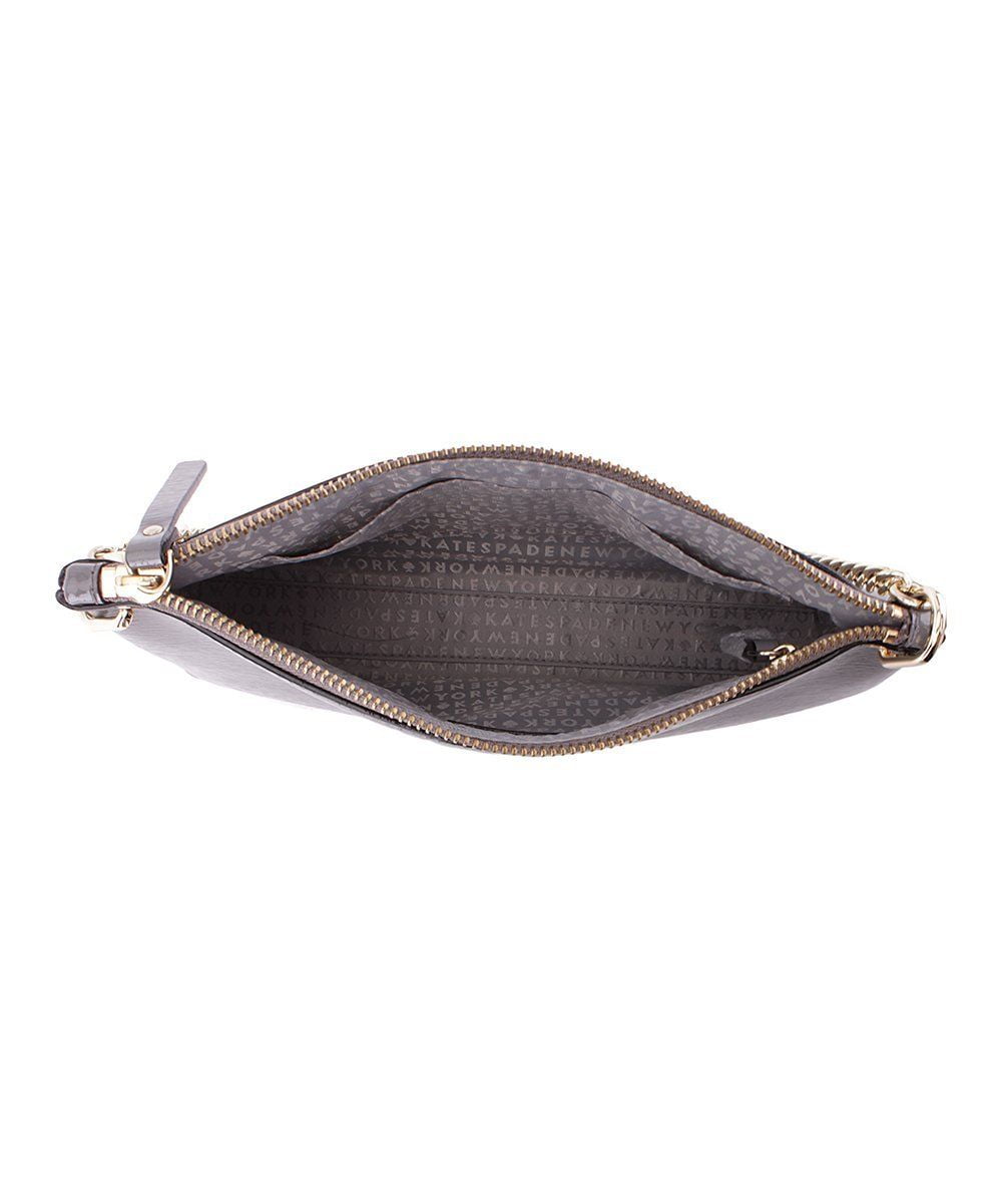 NEW KATE SPADE RIVER BIXBY PLACE GRAY CHAIN LEATHER CROSSBODY BAG HANDBAG PURSE