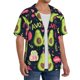 thumbnail image 2 of Fotbe Avocado Love Camisa Estampada de Manga Corta para Hombre, Casual de Verano, Estilo Playero, Sin Arrugas-Large, 2 of 5