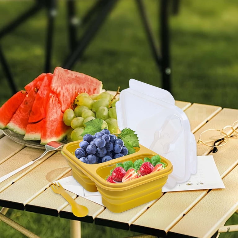 ランチボックス Zxsyw Folding Lunch Box Set Outdoor Camping Food Grade Lunch Box