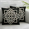 thumbnail image 3 of Autua Celtic Knot Graphic Decorative Pillow Cover for Home Couch Living Room Bed Sofa, Printed on Both Sides, Multipurpose Use, 1PC 20x20in, 3 of 5