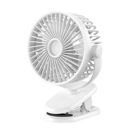 

PUREOY Mini Clip Fan No Noise USB Rechargeable Strong Wind 360 Degree Rotation Wide Angle 3D Spiral Turbine Fan Blade Three Gear Adjustment Portable Cooling Fan