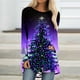 thumbnail image 1 of Pntutb Navidad Mujer Moda Casual Manga larga Cuello redondo tops Blusa suelta Camisas estampadas Pntutb Pntutb-6706, 1 of 5